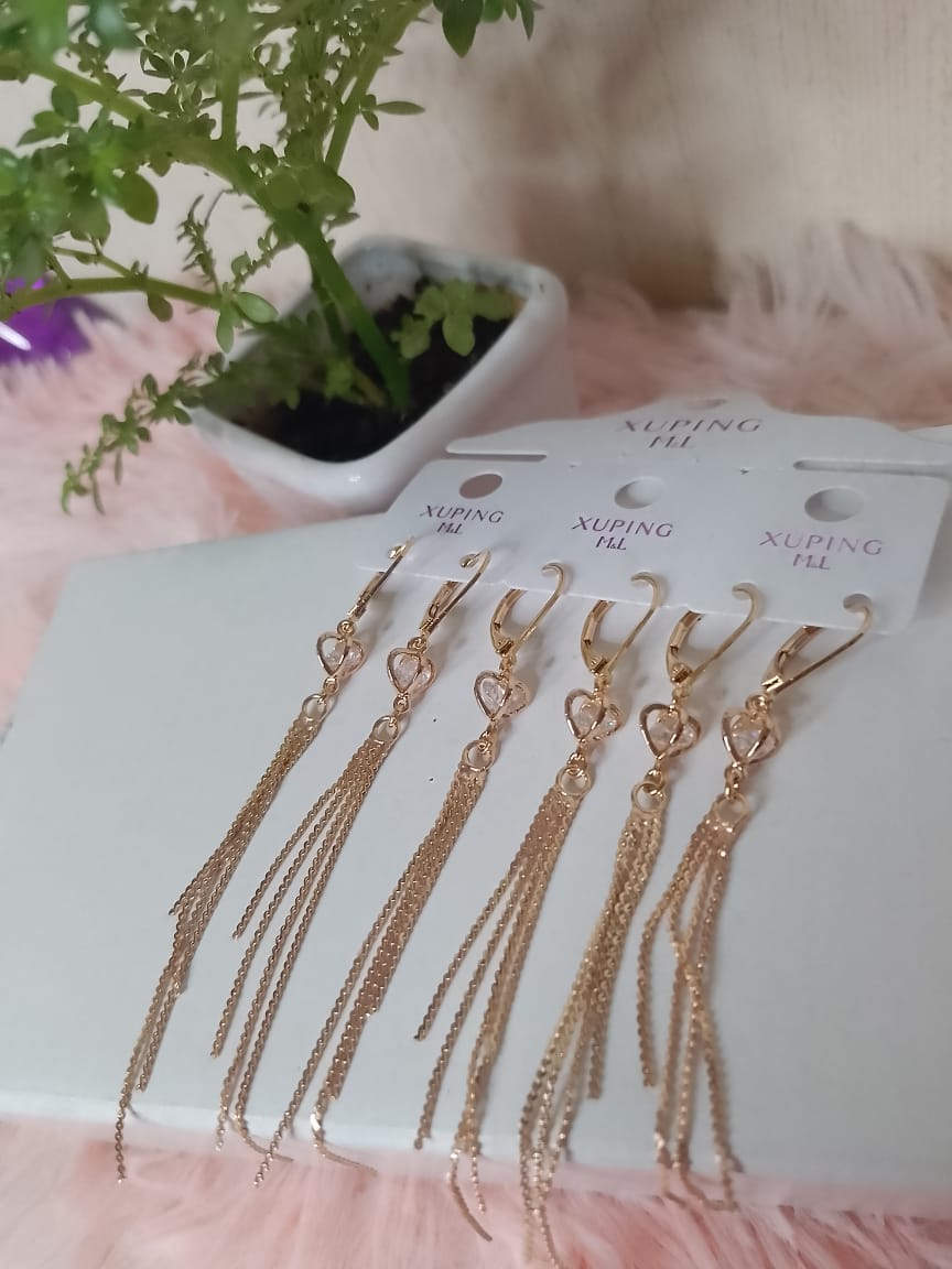 Arete Largo Brilla Corazón