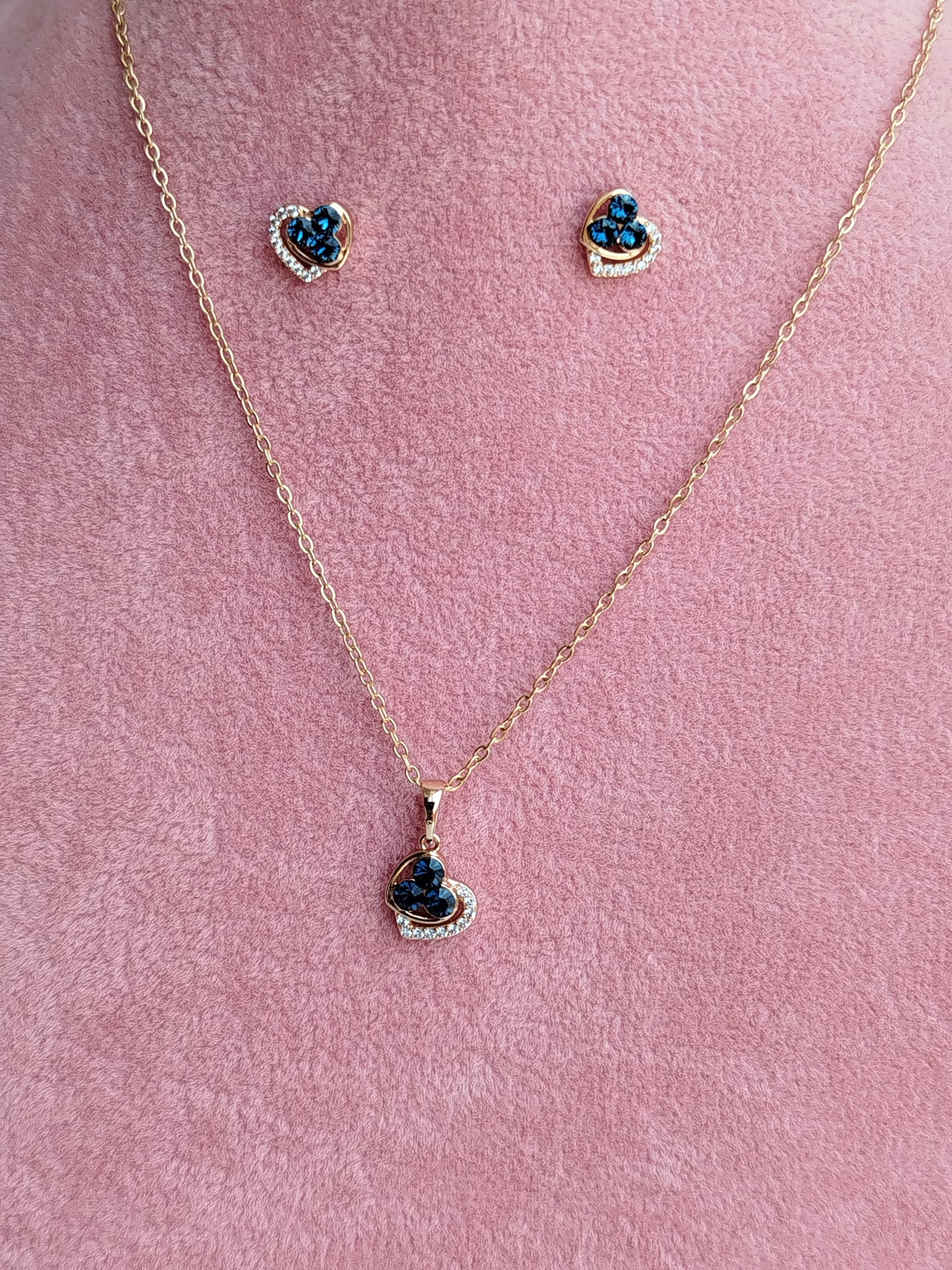 Collar Corazón Azul Misterio