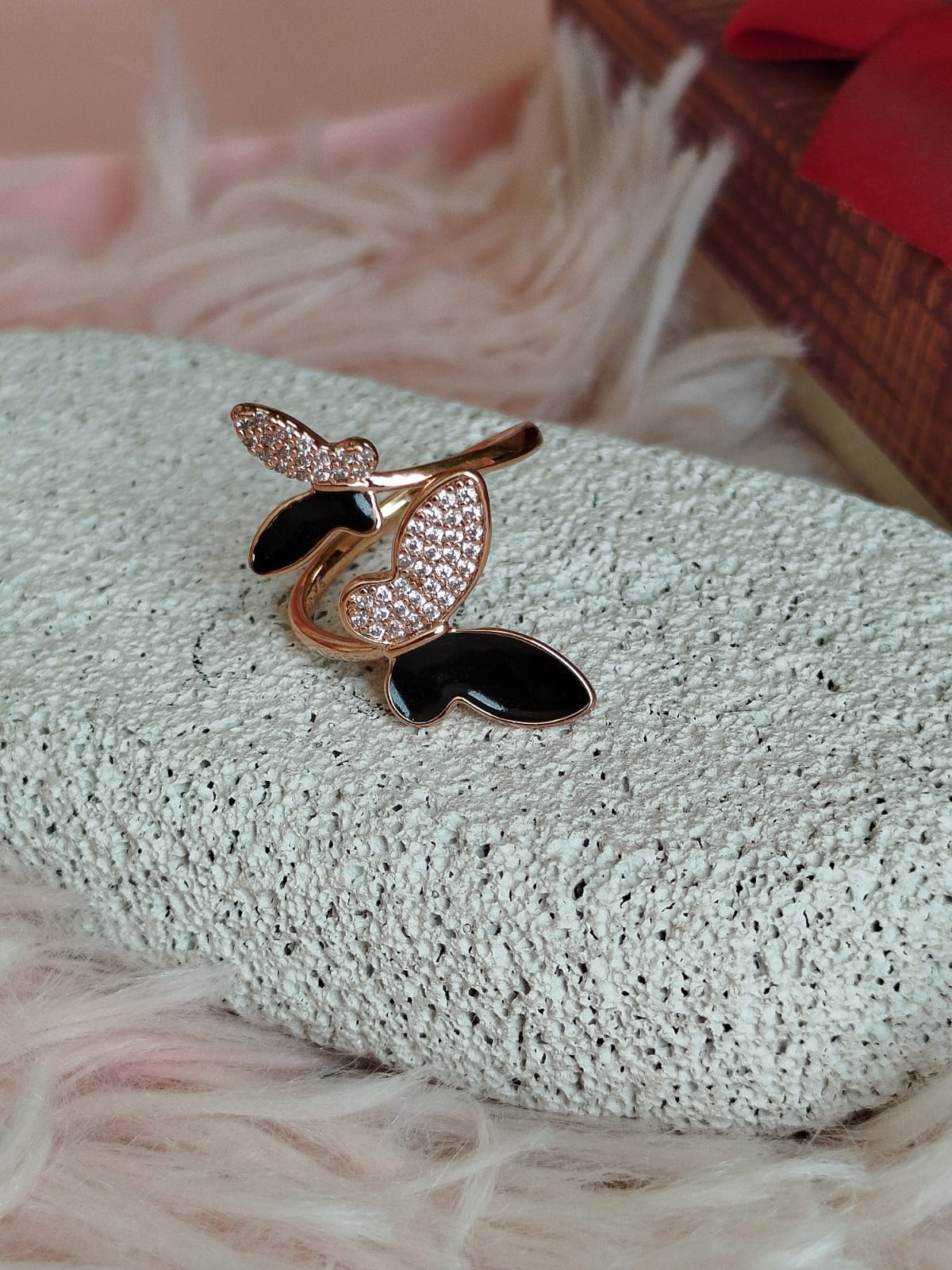 Anillo Butterfly Black