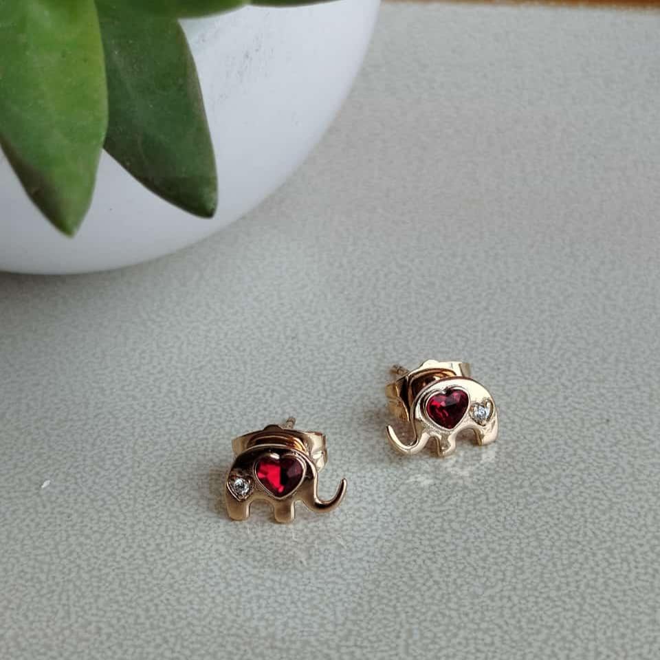 Collar Elefante Amor Rojo